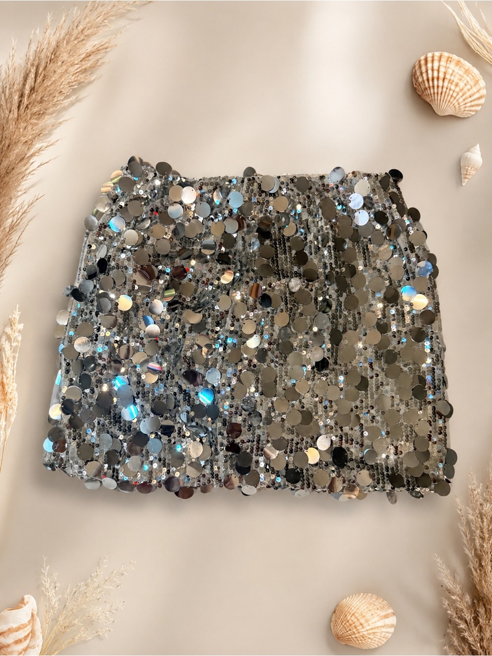 Silver Sequin Mini Dress - Shimmering Party Mini
